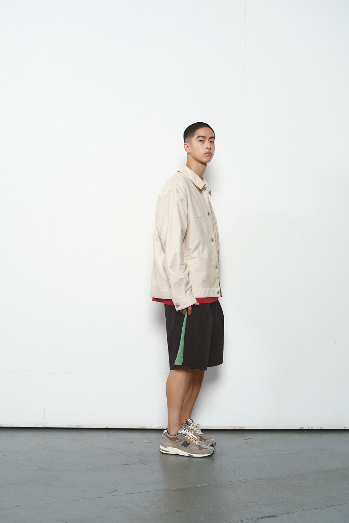 홀리선(HORLISUN) Curtis Color Point Half Pants Black