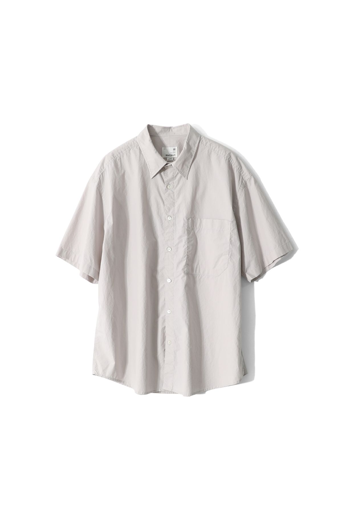 홀리선(HORLISUN) Poole Silky Typewriter Shirt Gray Beige