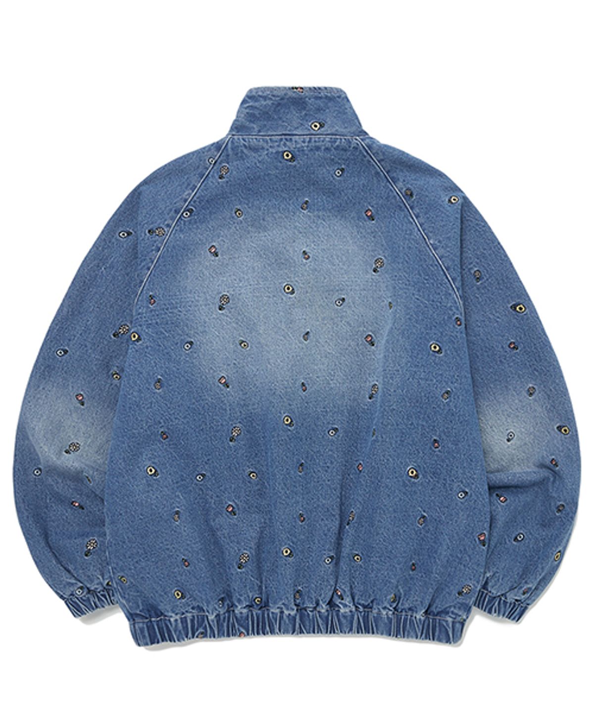 위캔더스(WKNDRS) FLORAL DENIM JACKET (L.DENIM)