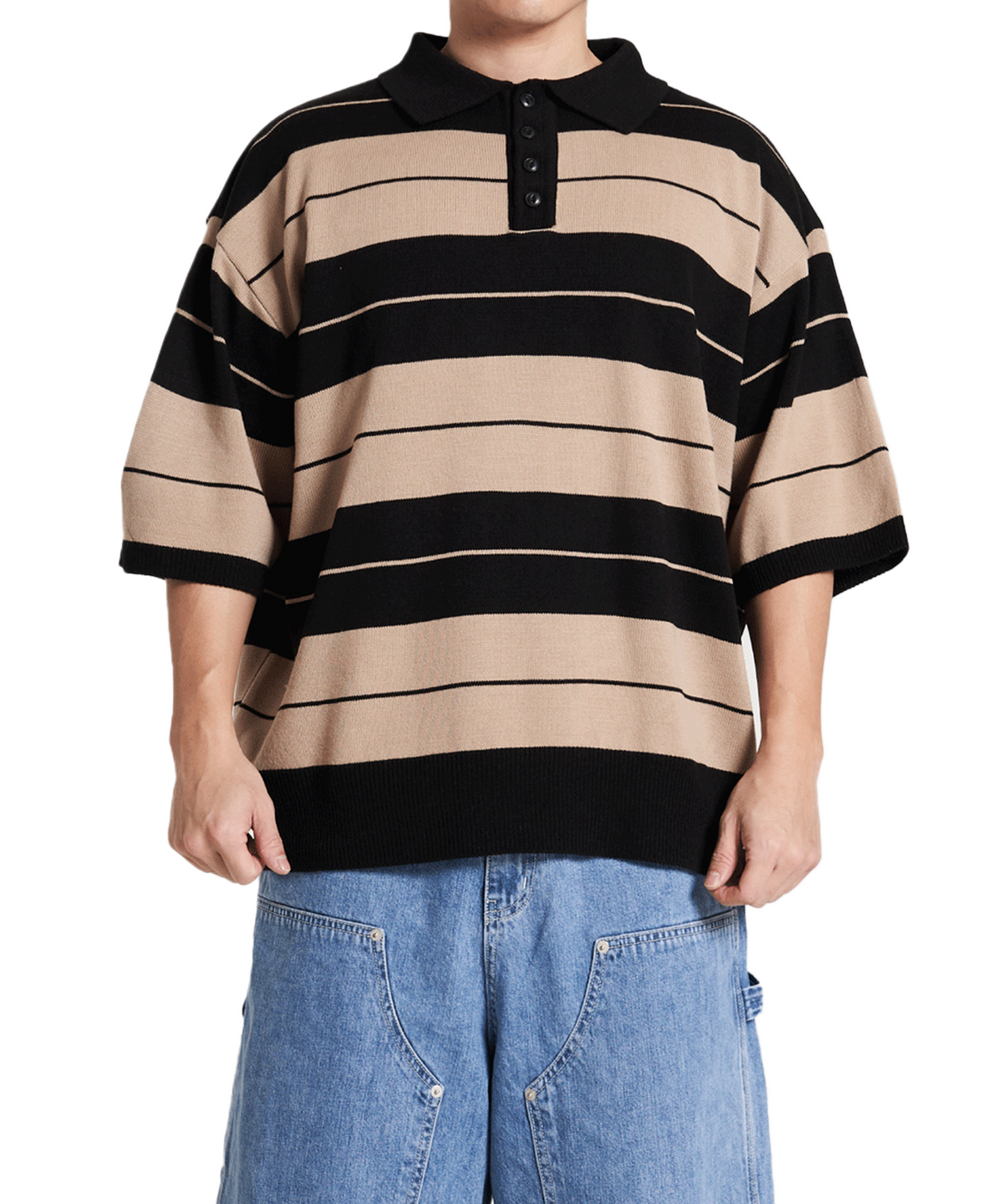 엔와이피(N.Y.P) Charlie Brown Polo Knit man (brown)