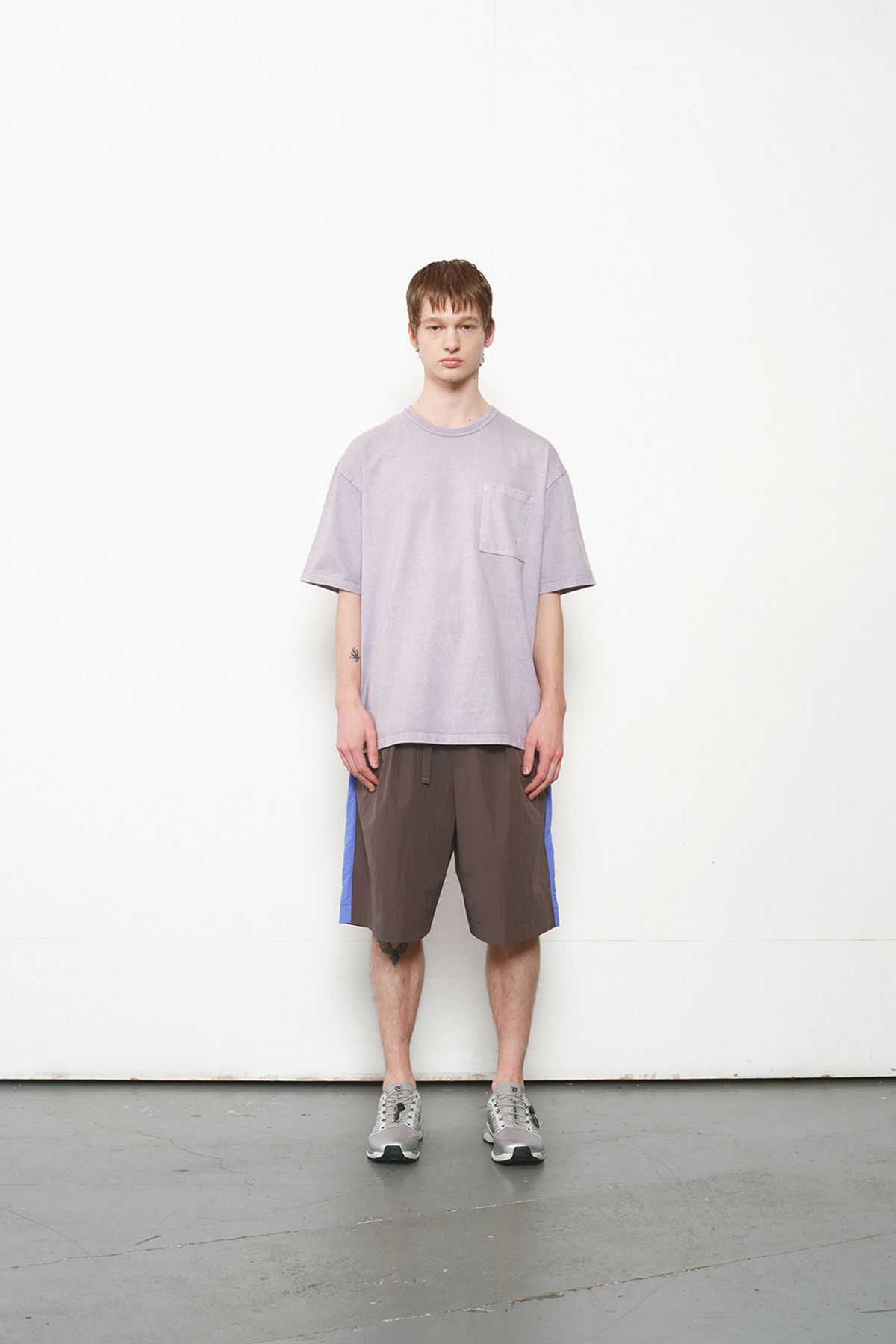 홀리선(HORLISUN) Lawrence Garment Dyeing Short T-shirt Lavender