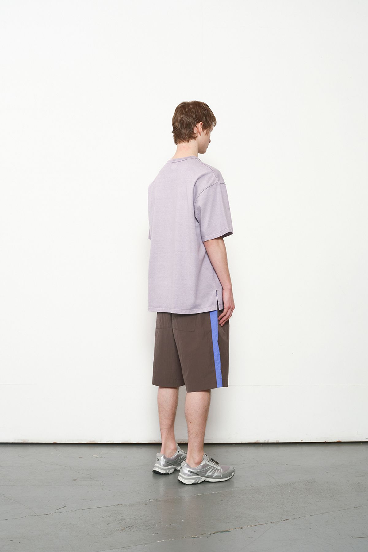 홀리선(HORLISUN) Lawrence Garment Dyeing Short T-shirt Lavender