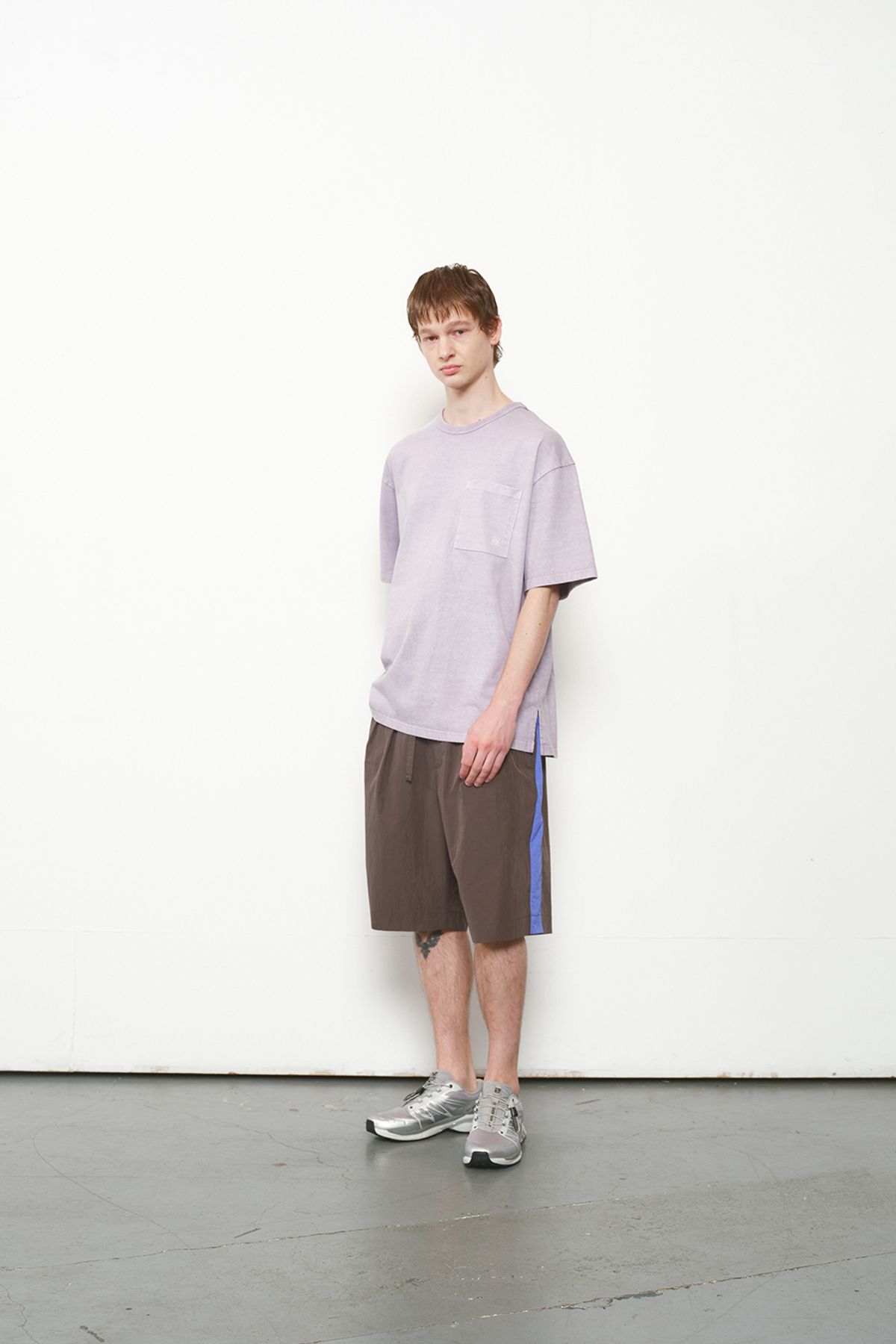 홀리선(HORLISUN) Lawrence Garment Dyeing Short T-shirt Lavender
