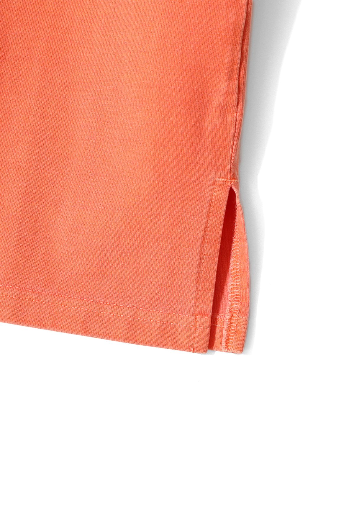 홀리선(HORLISUN) Lawrence Garment Dyeing Short T-shirt Orange