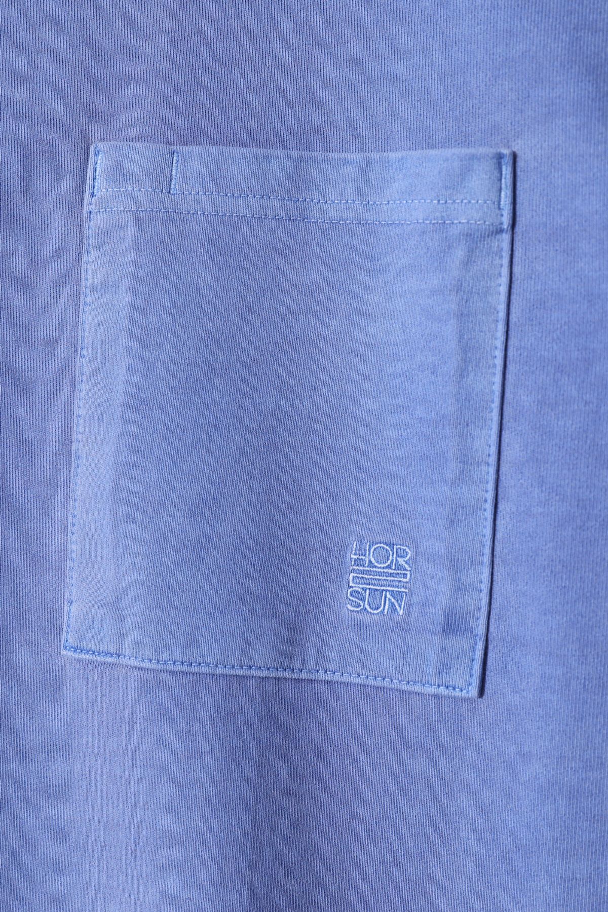 홀리선(HORLISUN) Lawrence Garment Dyeing Short T-shirt Blue