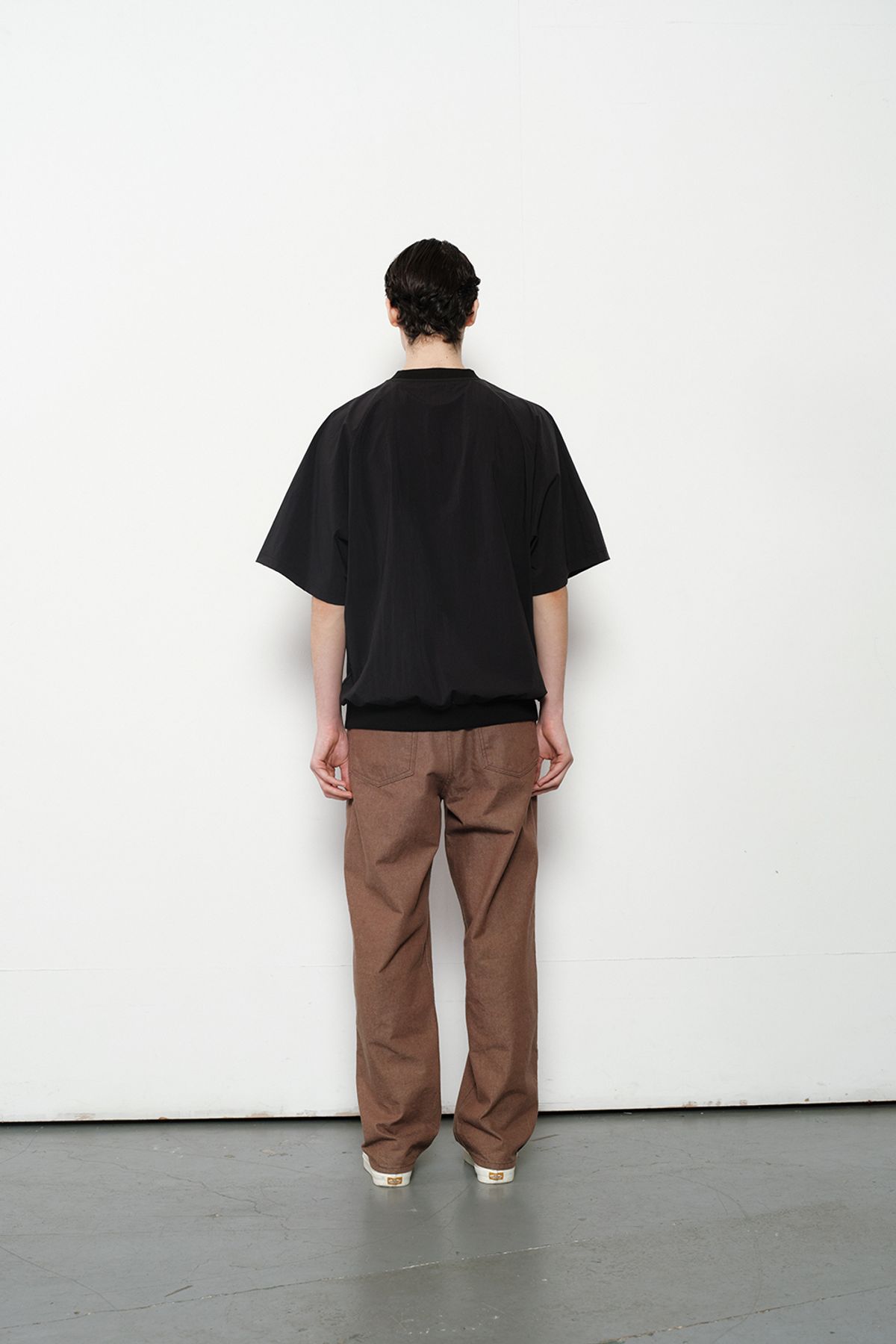 홀리선(HORLISUN) Jameson Short Woven Pullover Shirt Black
