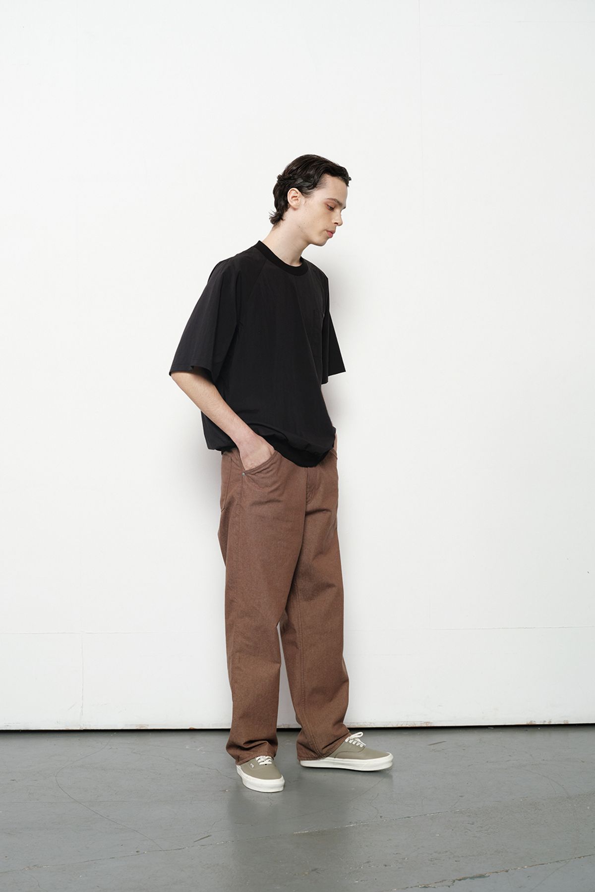 홀리선(HORLISUN) Jameson Short Woven Pullover Shirt Black