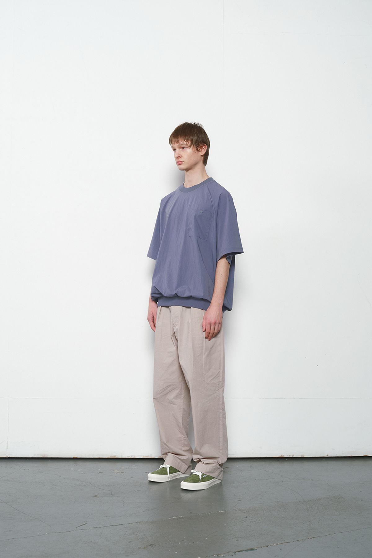 홀리선(HORLISUN) Jameson Short Woven Pullover Shirt Blue