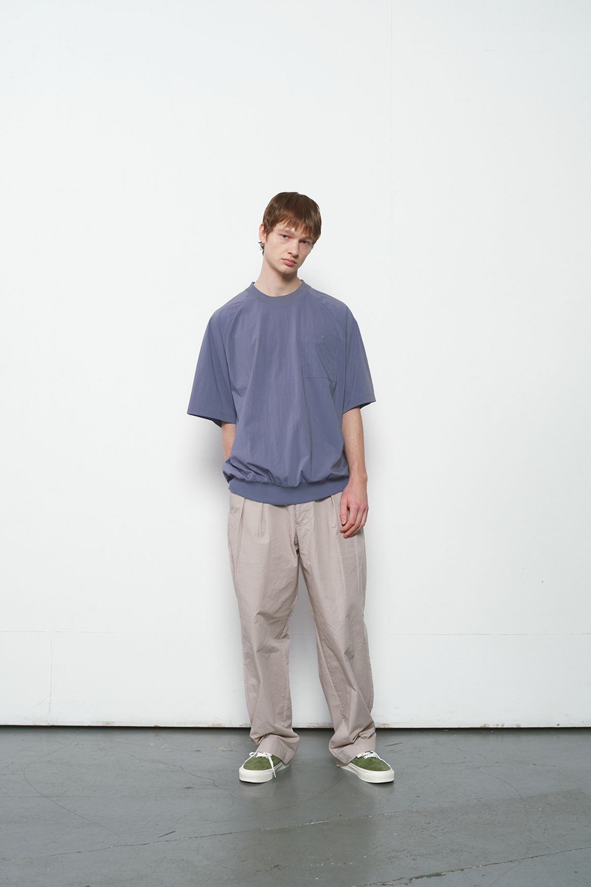 홀리선(HORLISUN) Jameson Short Woven Pullover Shirt Blue