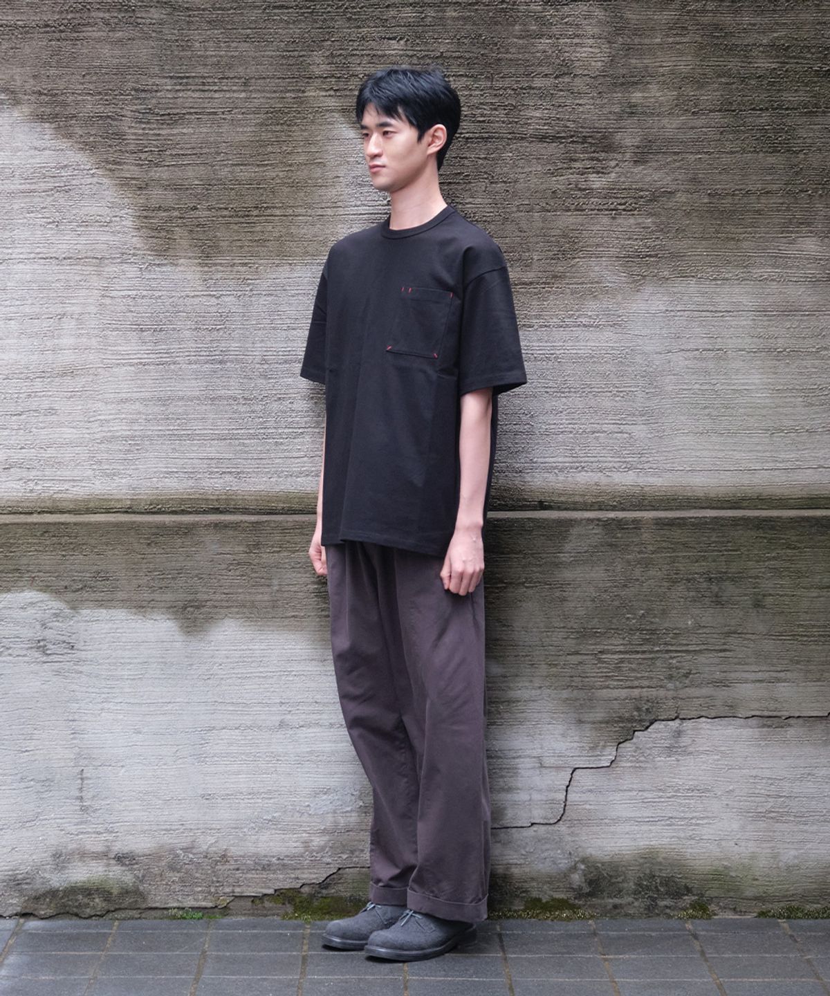 홀리선(HORLISUN) Lawrence Short Sleeve T-shirt Black
