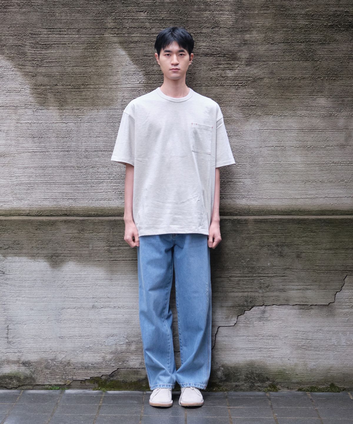 홀리선(HORLISUN) Lawrence Short Sleeve T-shirt White
