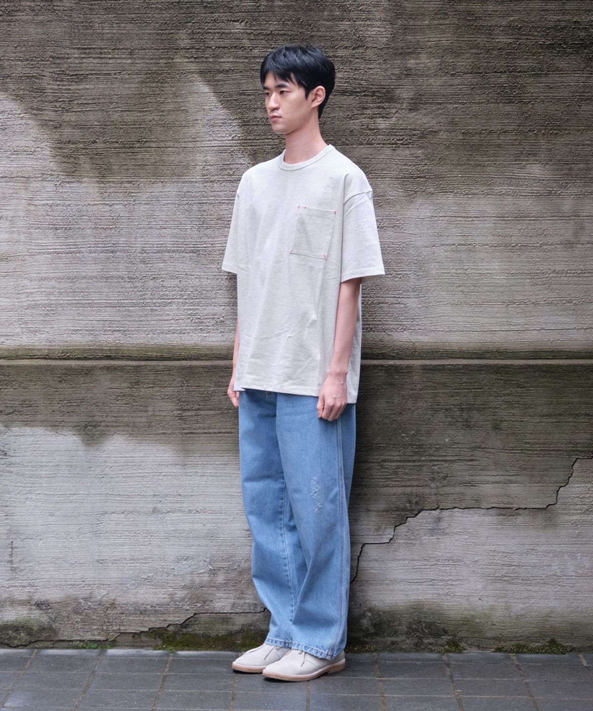 홀리선(HORLISUN) Lawrence Short Sleeve T-shirt White