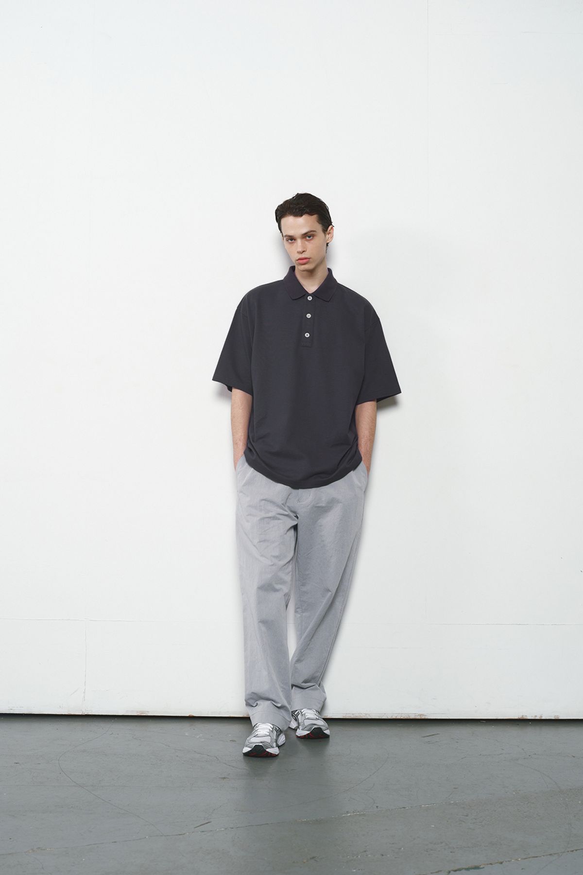 홀리선(HORLISUN) Sumerset Short Pique Pullover Shirt Charcoal