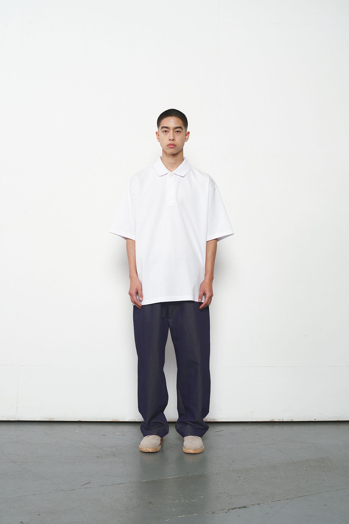 홀리선(HORLISUN) Sumerset Short Pique Pullover Shirt White