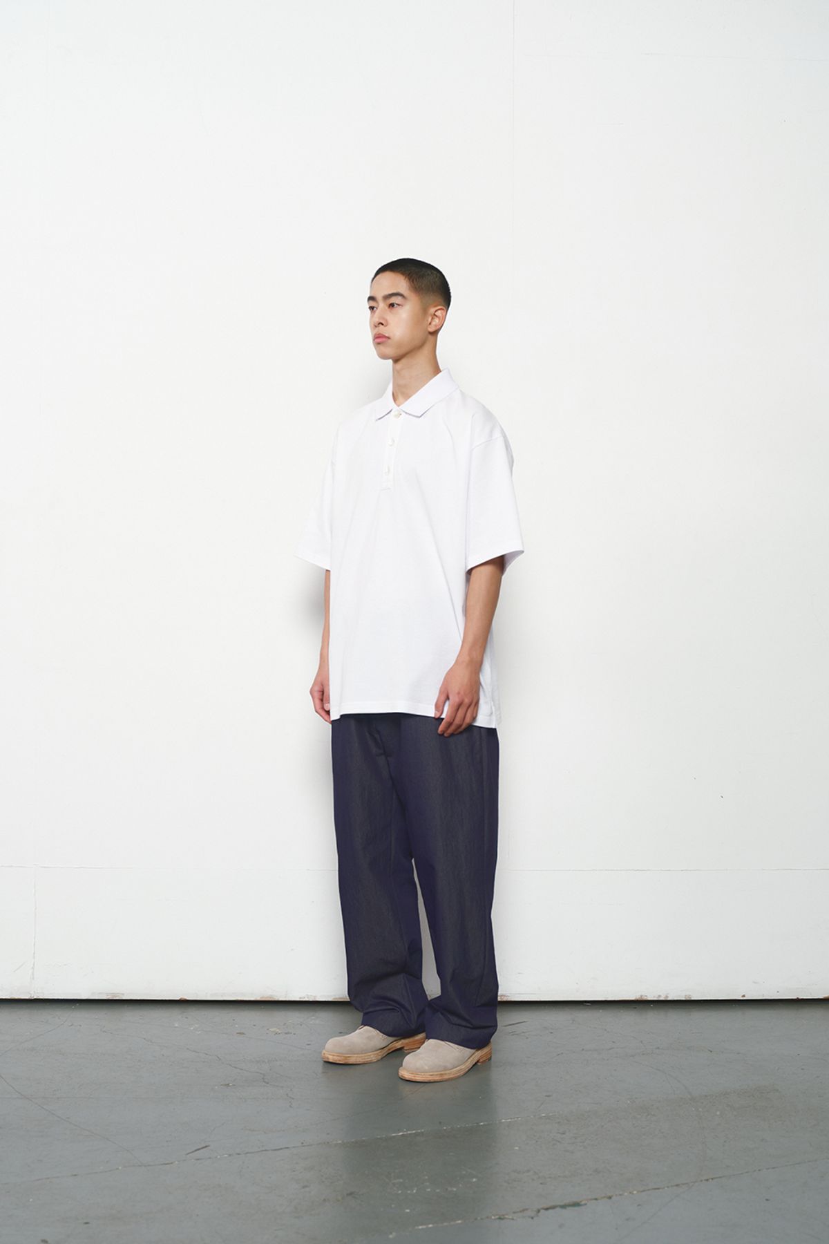 홀리선(HORLISUN) Sumerset Short Pique Pullover Shirt White