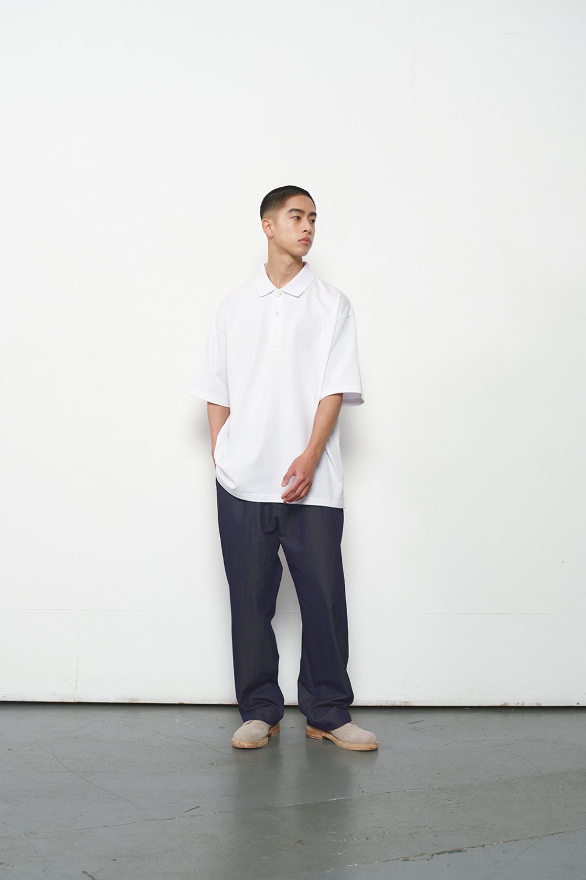 홀리선(HORLISUN) Sumerset Short Pique Pullover Shirt White