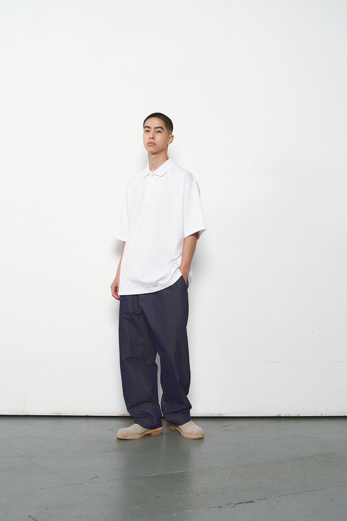 홀리선(HORLISUN) Sumerset Short Pique Pullover Shirt White