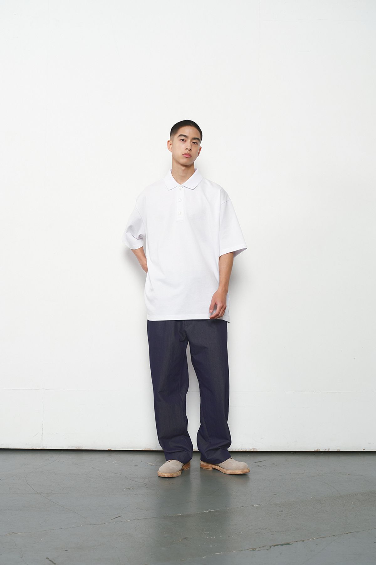 홀리선(HORLISUN) Sumerset Short Pique Pullover Shirt White