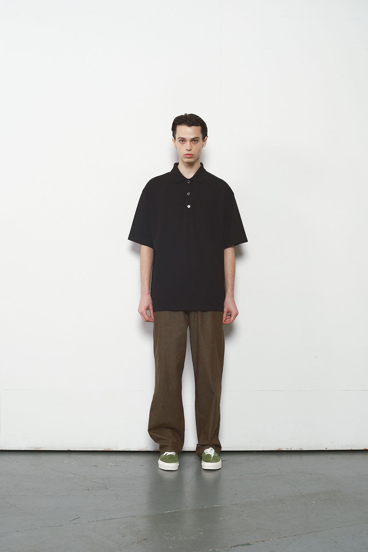 홀리선(HORLISUN) Sumerset Short Pique Pullover Shirt Black