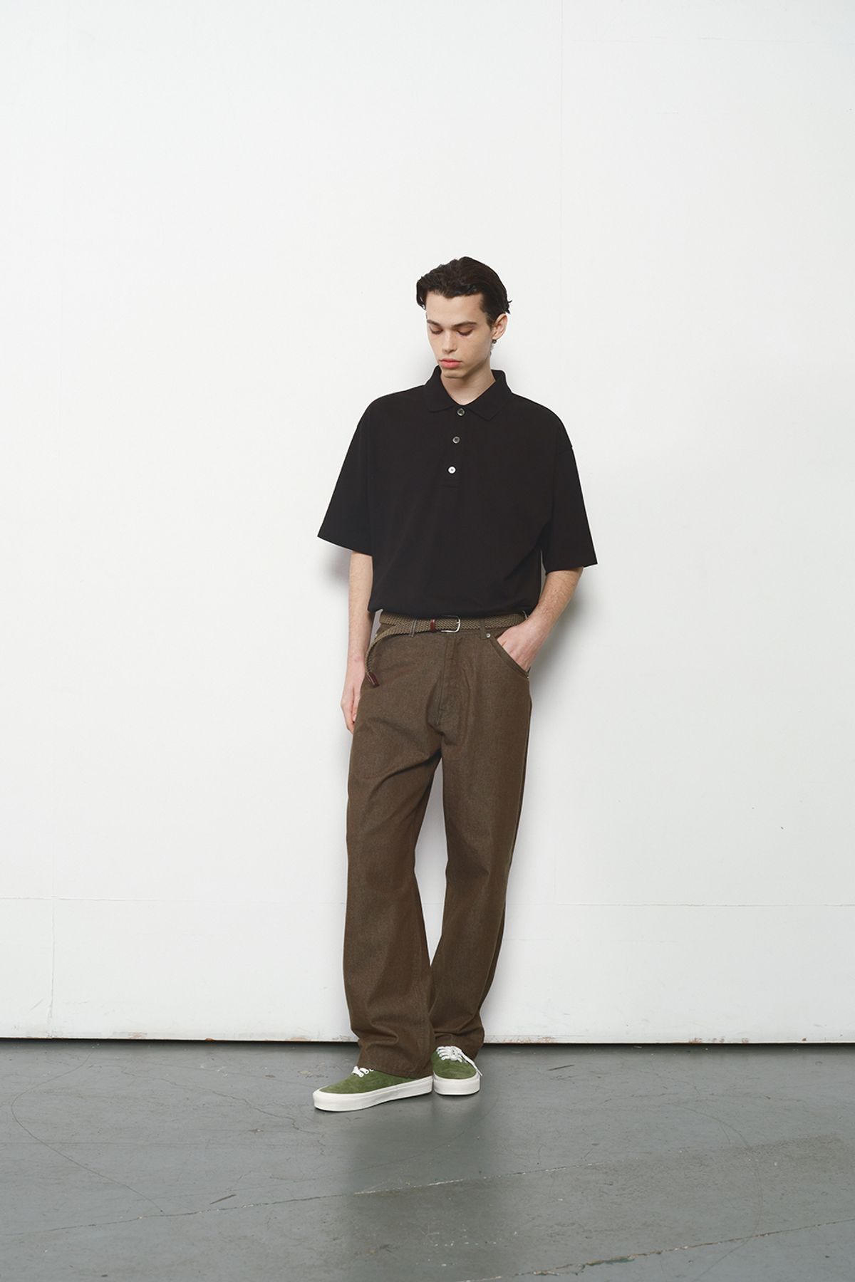 홀리선(HORLISUN) Sumerset Short Pique Pullover Shirt Black