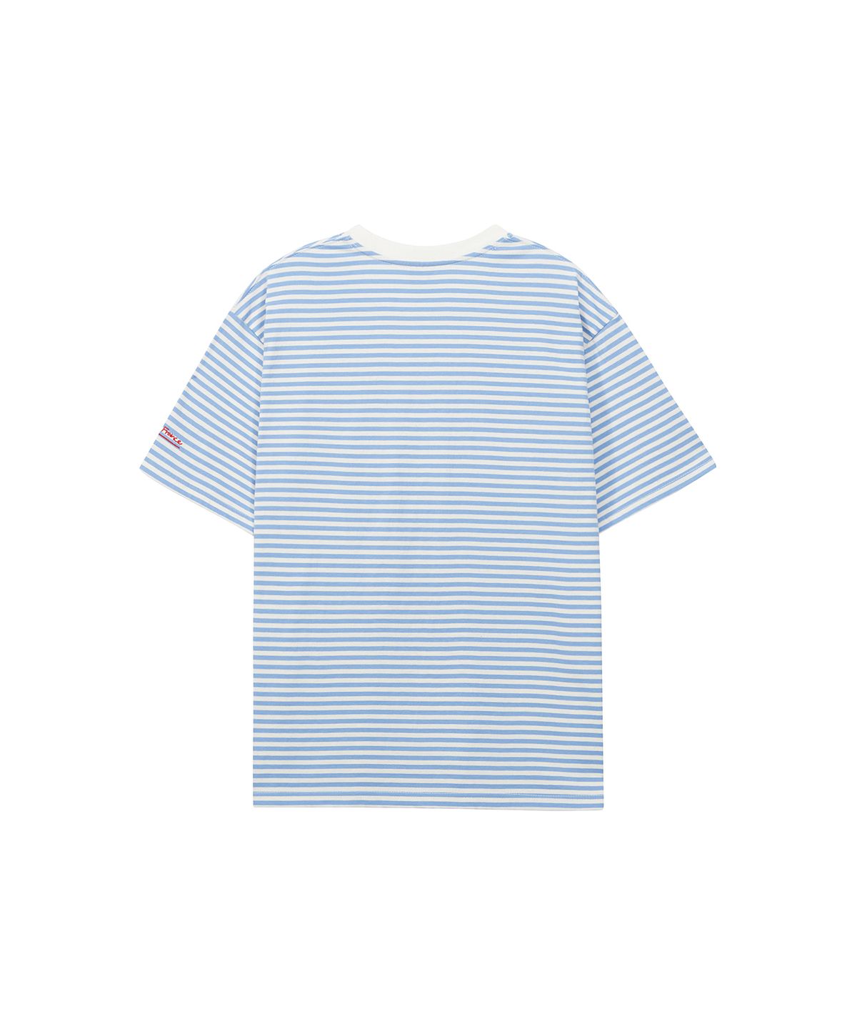 엘엠알(LMR) 프렌치 마린 아트웍 티셔츠 IVORY_BLUE