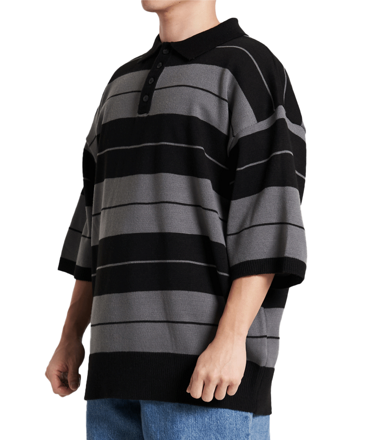엔와이피(N.Y.P) Charlie Brown Polo Knit man (charcoal)