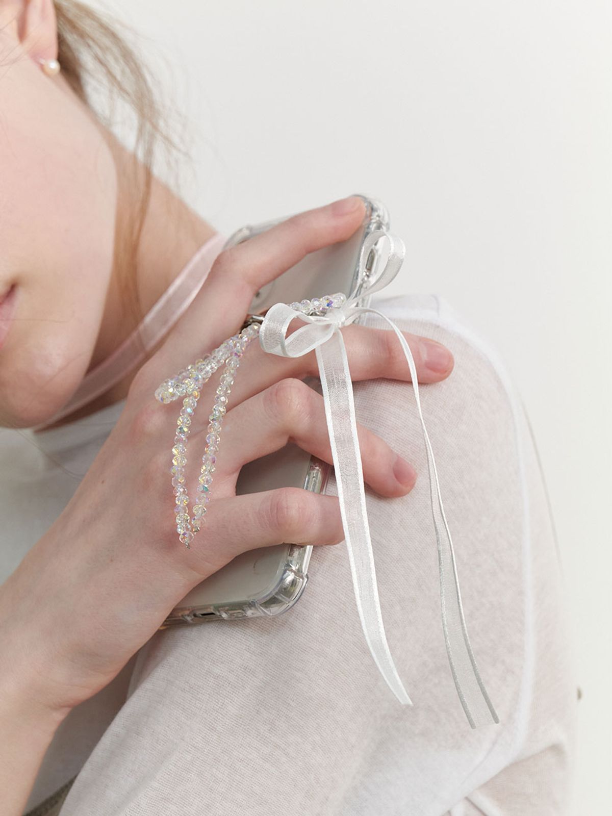 러브미몬스터(LOVE ME MONSTER) Shining Bead Ribbon Key Ring (L241MSG010)
