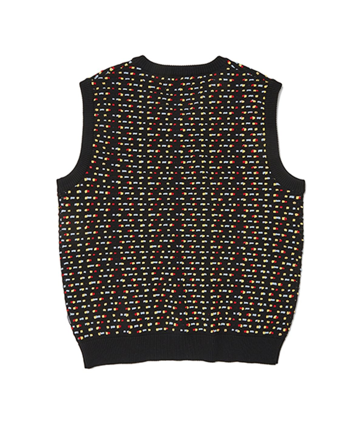 위캔더스(WKNDRS) BEADS KNITTED VEST (BLACK)