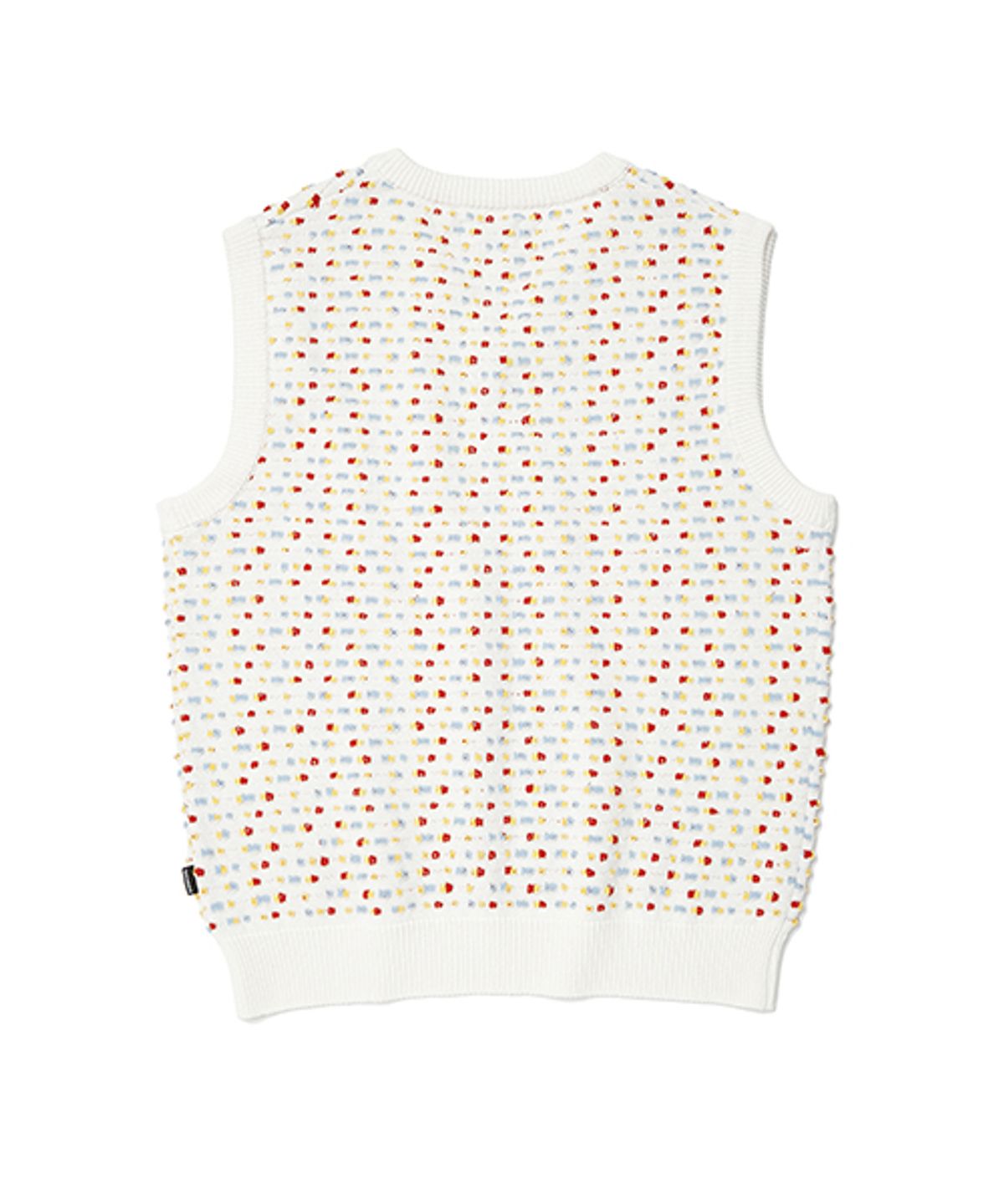 위캔더스(WKNDRS) BEADS KNITTED VEST (WHITE)