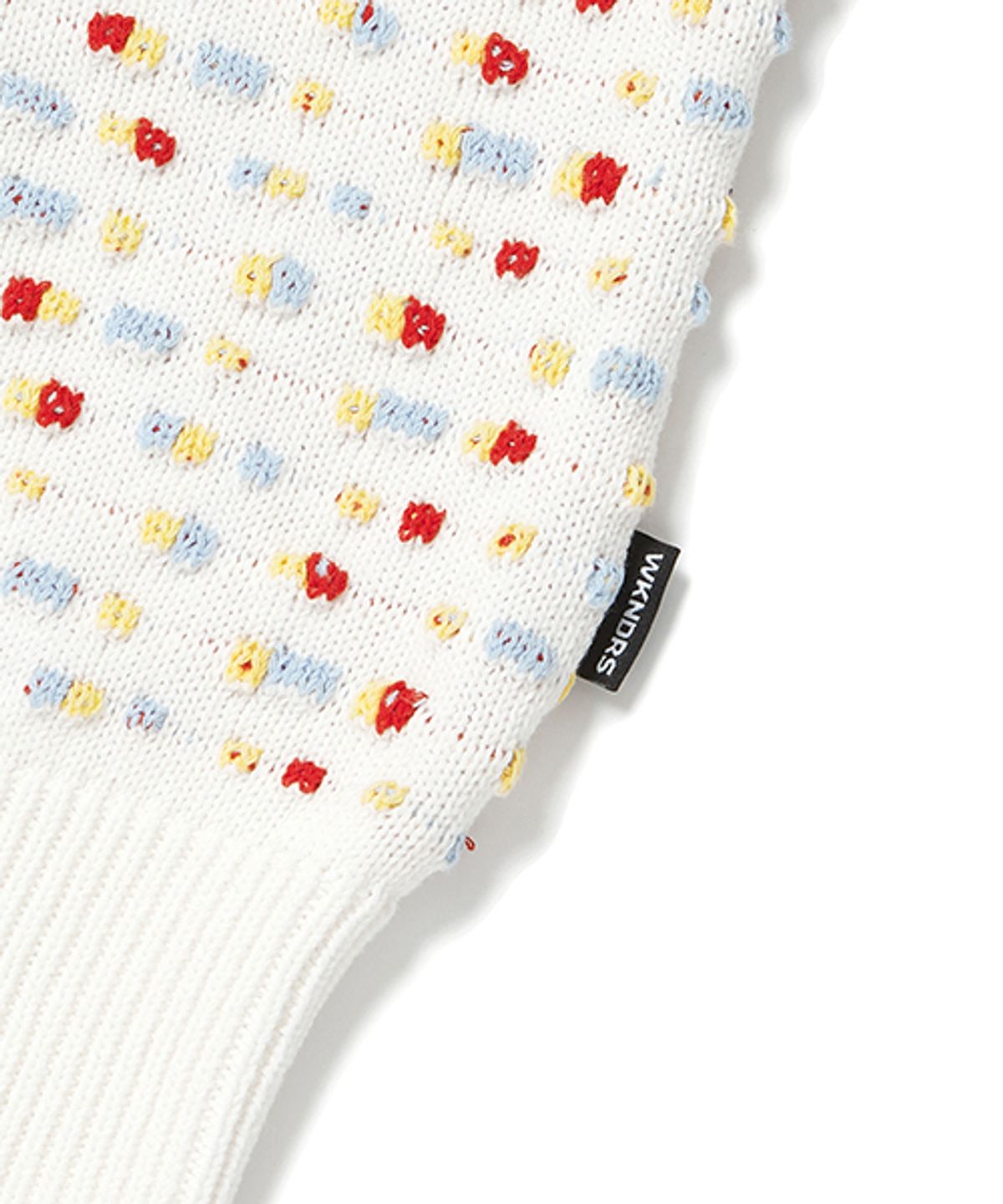 위캔더스(WKNDRS) BEADS KNITTED VEST (WHITE)