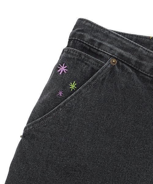 ISCREAM DENIM SHORTS (BLACK)