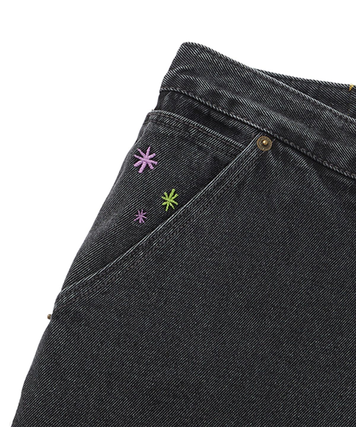 위캔더스(WKNDRS) ISCREAM DENIM SHORTS (BLACK)