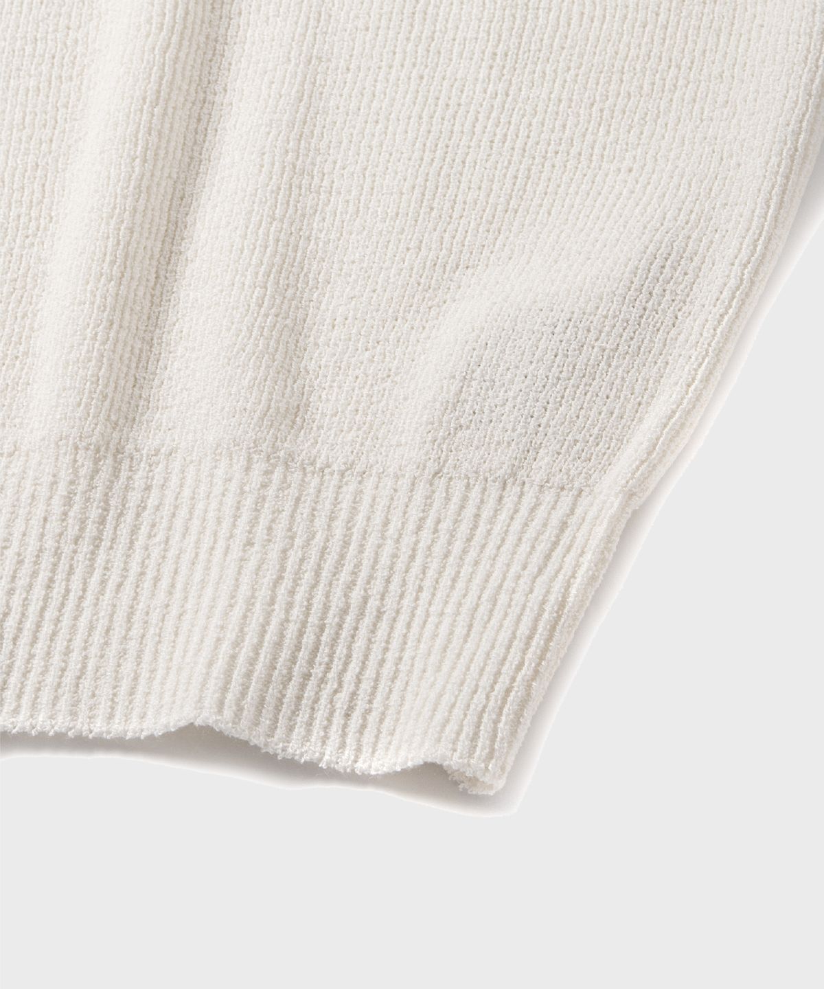 넌블랭크(NONBLANK) 래글런 하프 슬리브 칼라 니트_IVORY