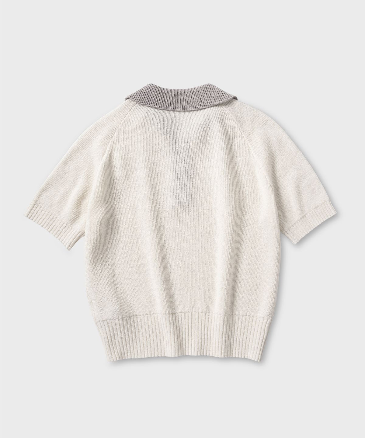 넌블랭크(NONBLANK) 래글런 하프 슬리브 칼라 니트_IVORY
