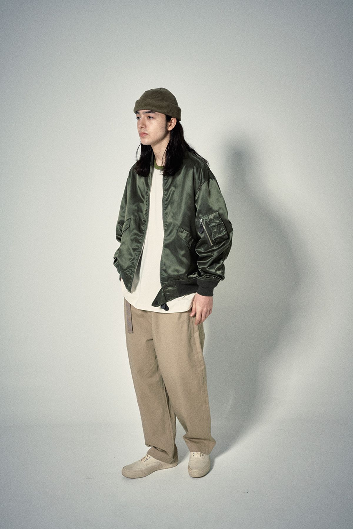 히즈핸더(HISHANDER) L-2B FLIGHT JACKET [Military Green]