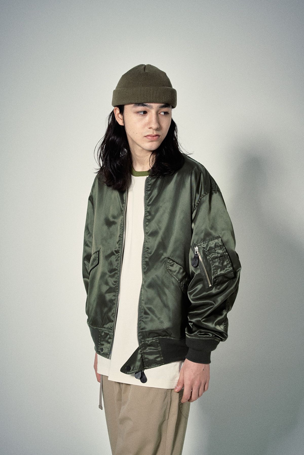 히즈핸더(HISHANDER) L-2B FLIGHT JACKET [Military Green]