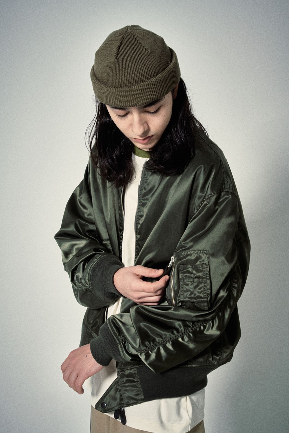 히즈핸더(HISHANDER) L-2B FLIGHT JACKET [Military Green]