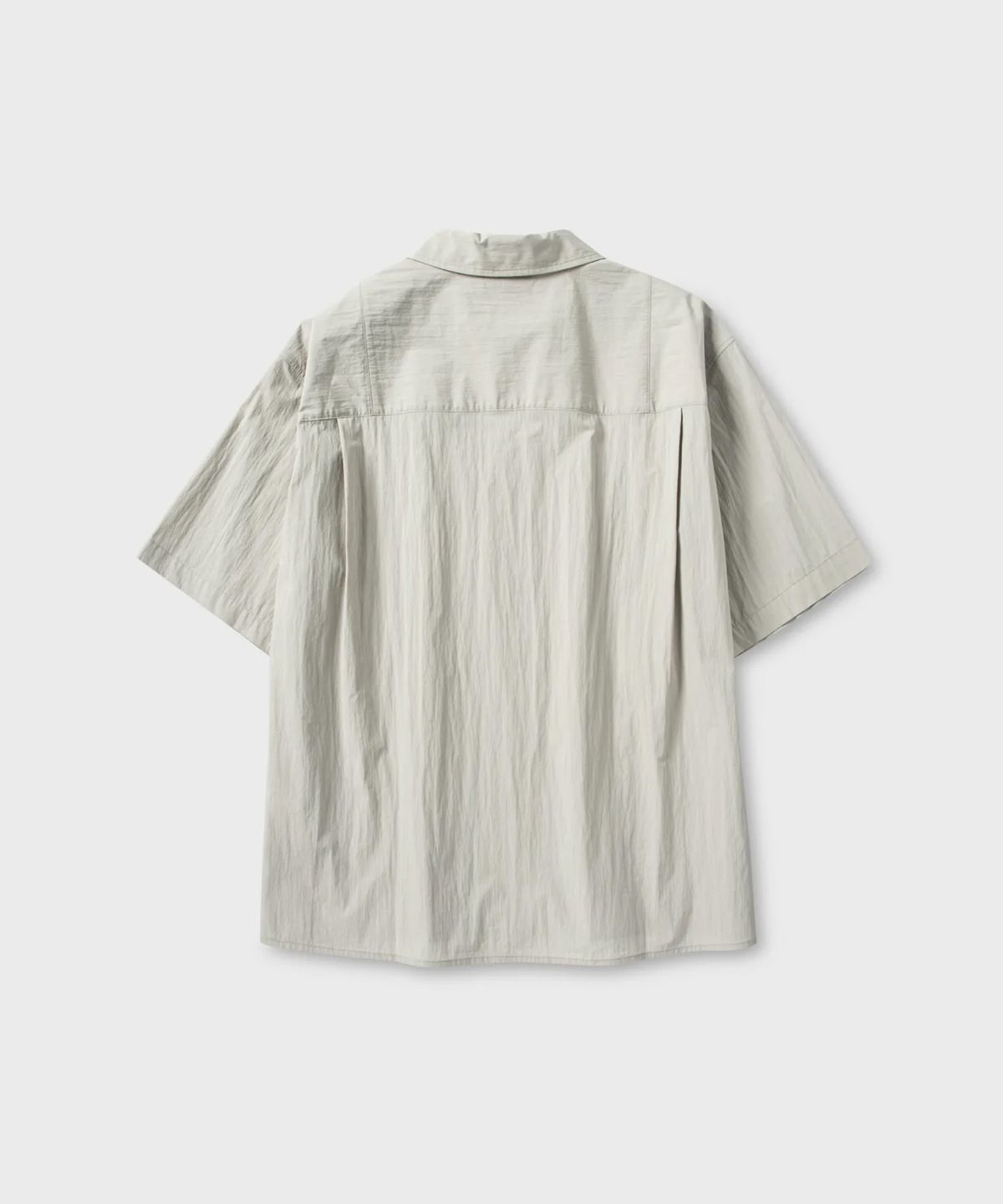 넌블랭크(NONBLANK) 네츄럴 링클 하프 슬리브 셔츠_LIGHT BEIGE
