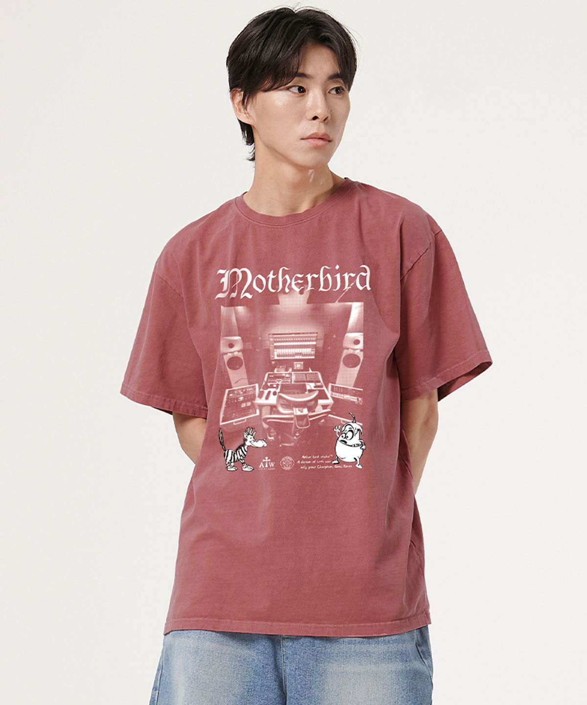 아티스트웨어(ARTISTWEAR) [ATW X 마더버드] 마스터링 피그먼트 반팔티