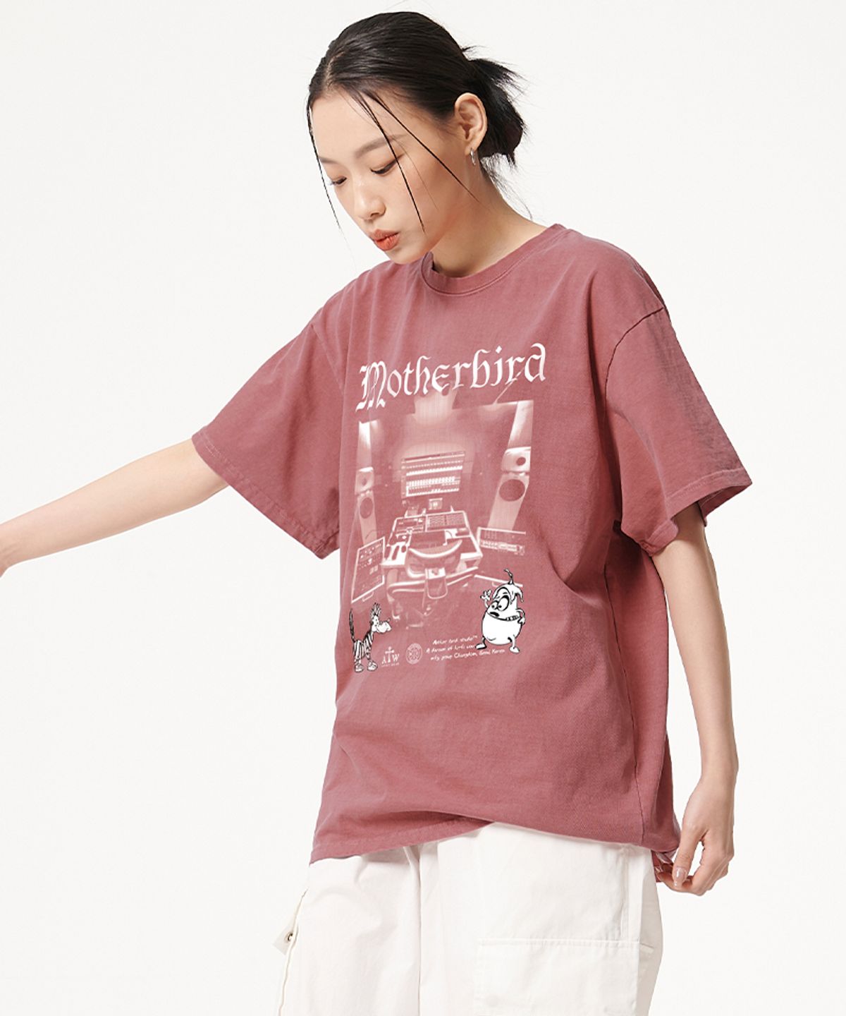 아티스트웨어(ARTISTWEAR) [ATW X 마더버드] 마스터링 피그먼트 반팔티