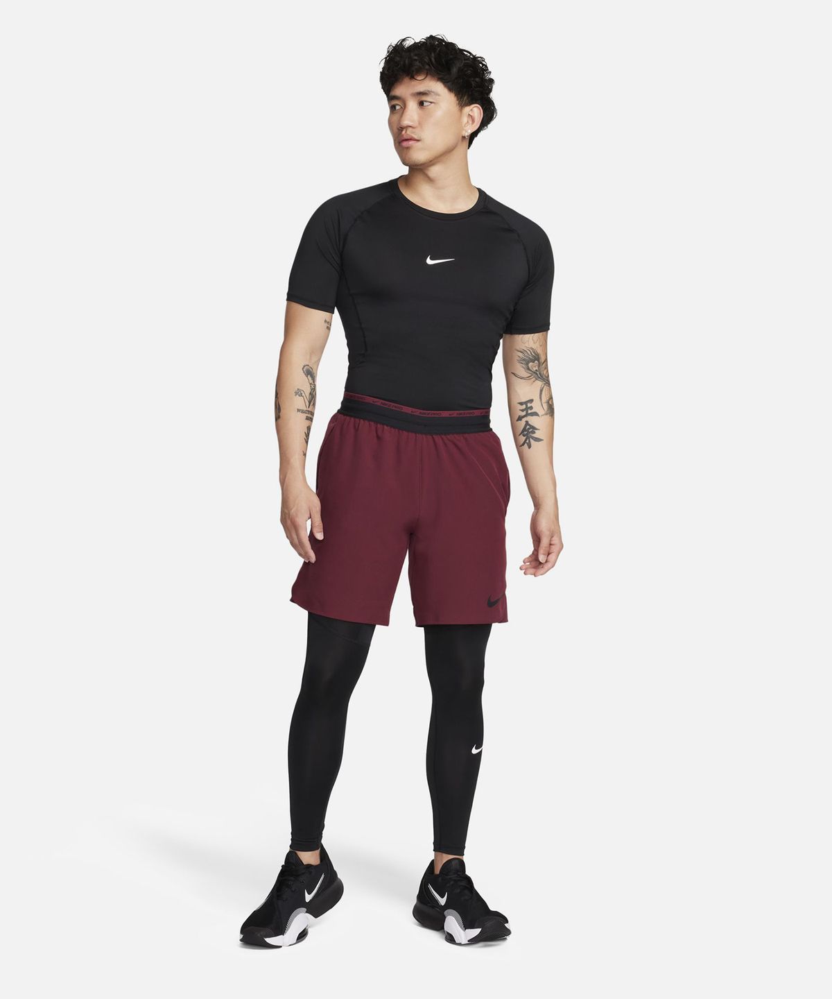 나이키(NIKE) 프로 드라이 핏 피트니스 타이츠 M - 블랙:화이트 / FB7953-010