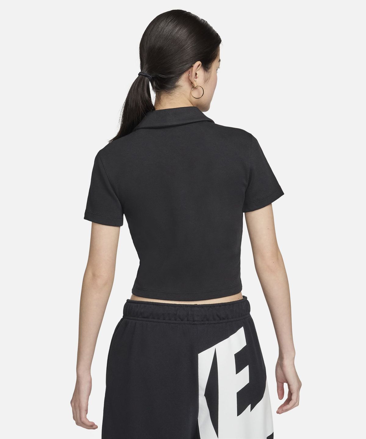 나이키(NIKE) 스포츠웨어 에센셜 반소매 폴로 탑 W - 블랙:화이트 / DV7885-010
