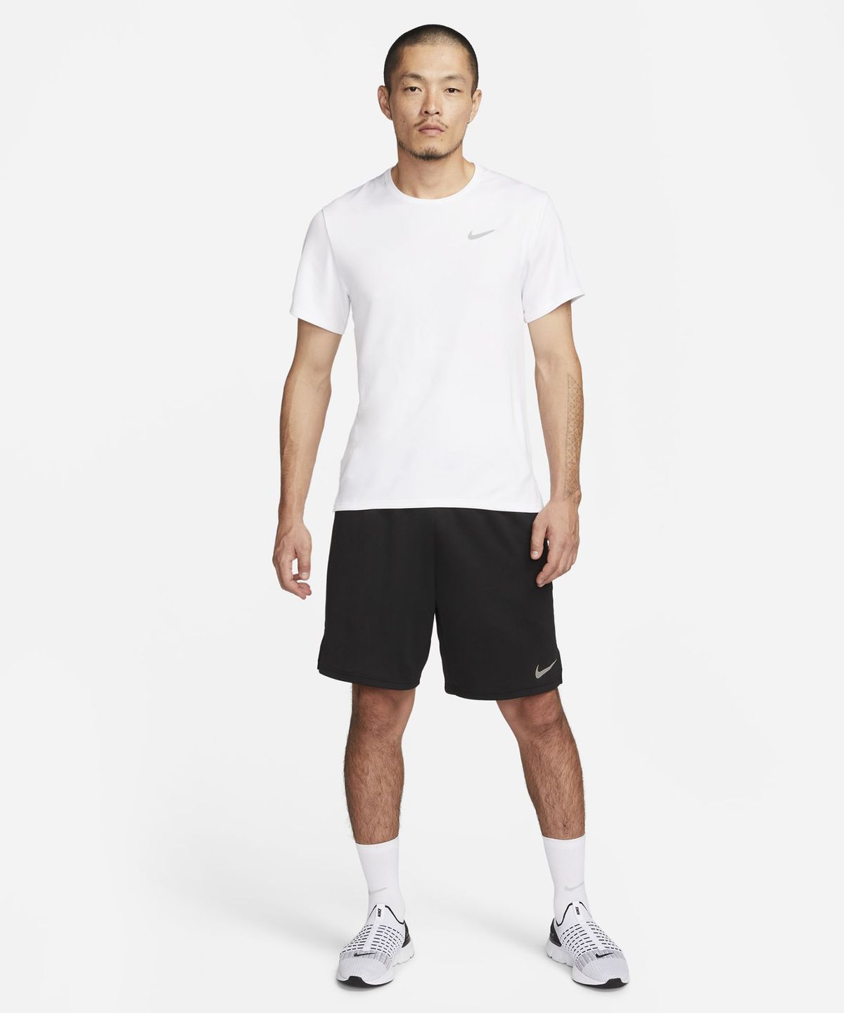 나이키(NIKE) 드라이 핏 UV 마일러 반소매 러닝 탑 M - 화이트 / DV9316-100