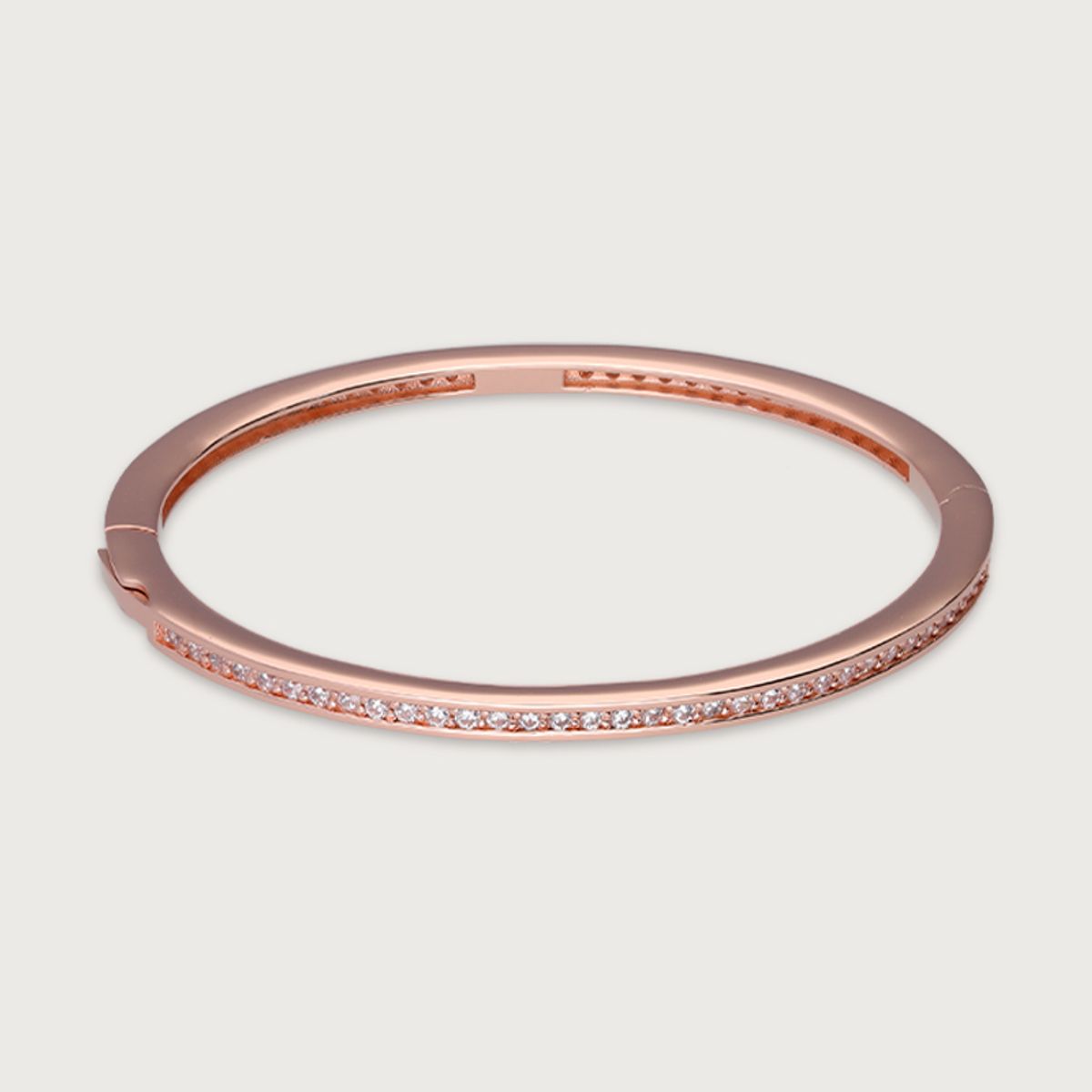 헤리노브(HERINOV) 실버 이터니티 파베 뱅글 - 화이트 다이아몬드 컬러 큐빅