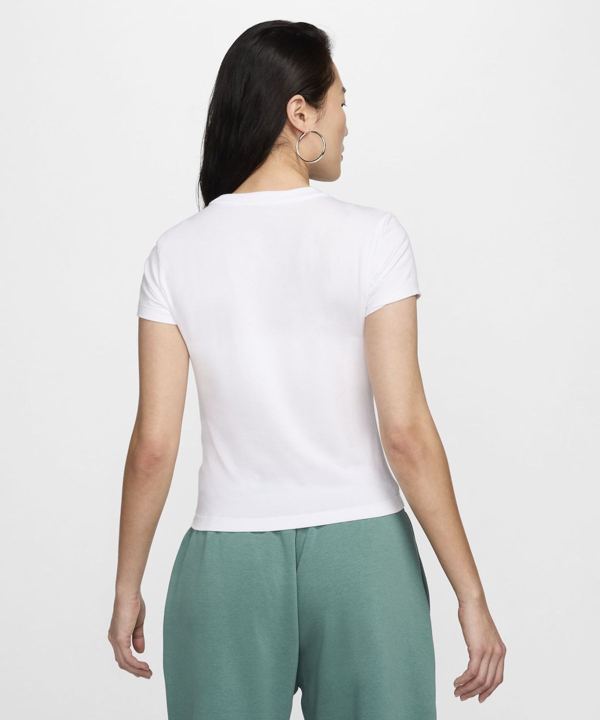 나이키(NIKE) 스포츠웨어 칠 니트 크롭 티셔츠 W - 화이트:블랙 / FV5509-100