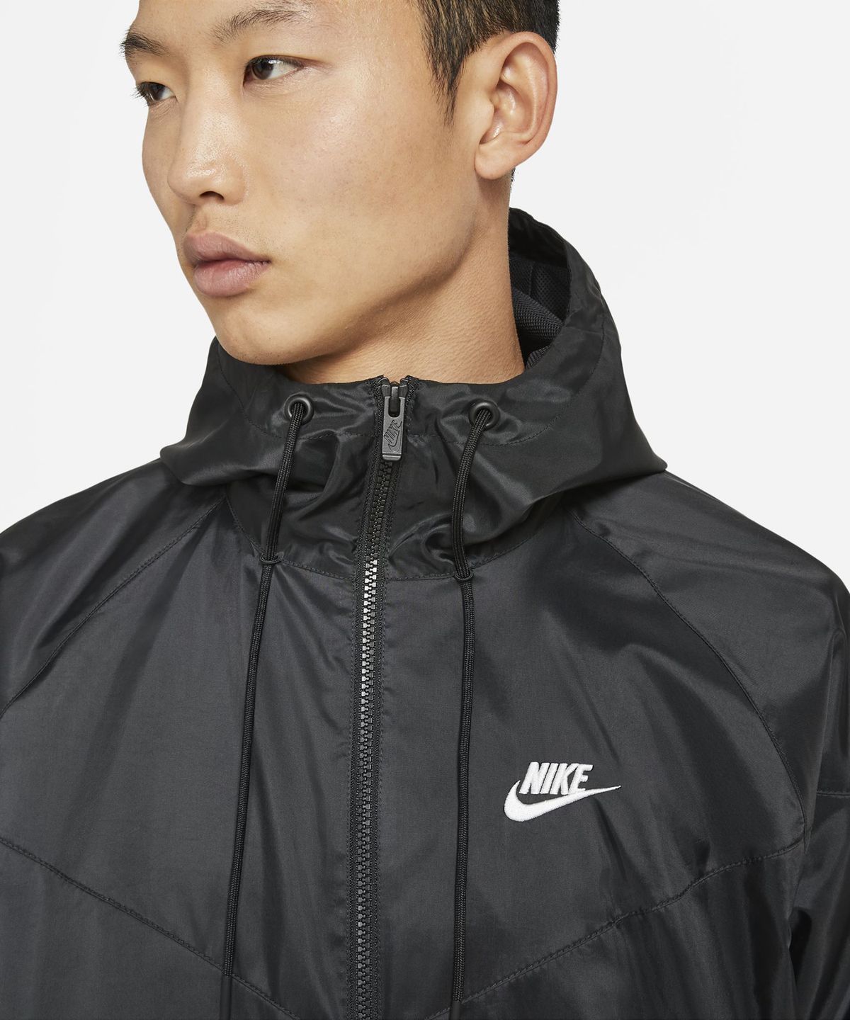 나이키(NIKE) 스포츠웨어 윈드러너 후드 재킷 M - 블랙:화이트 / DA0002-010
