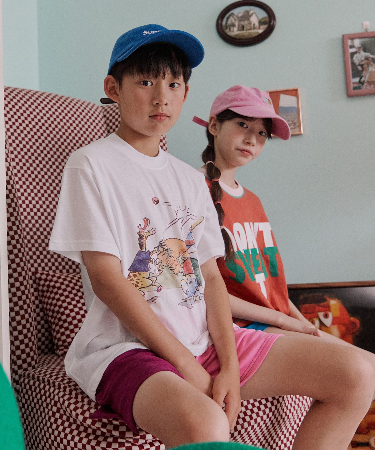 프리제(FRISE) 팀반팔_화이트_키즈