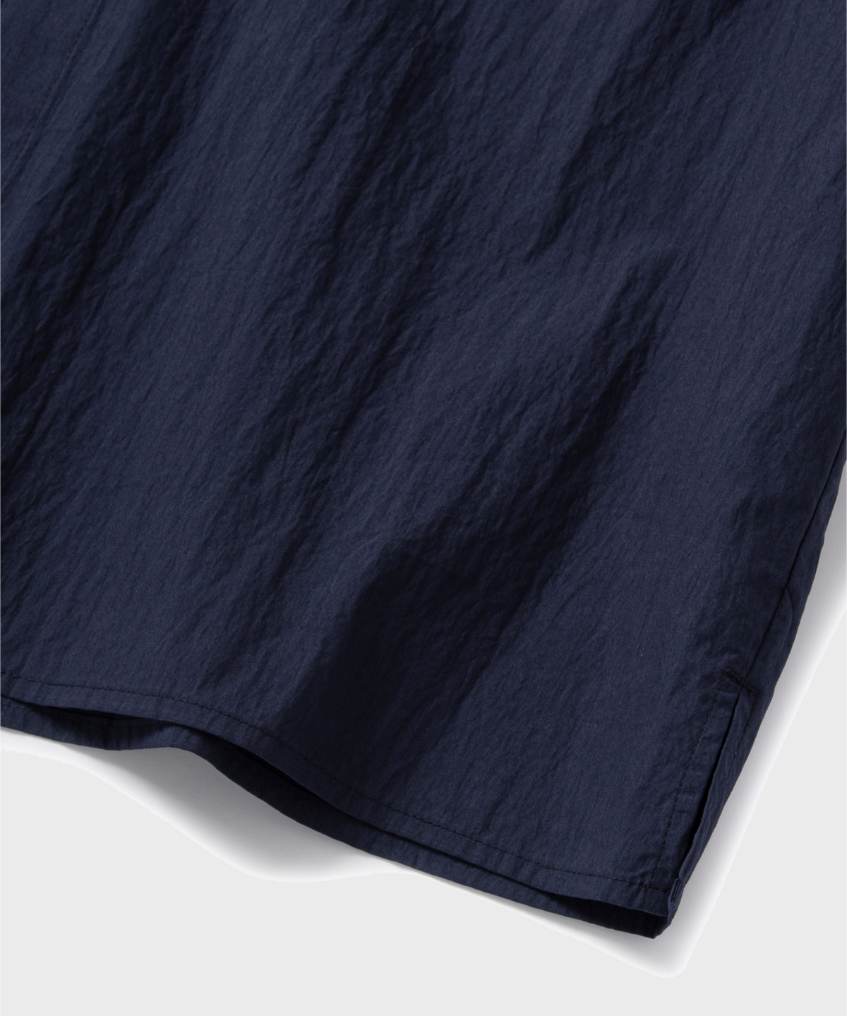 넌블랭크(NONBLANK) 네츄럴 링클 하프 슬리브 셔츠Ⅱ_DARK NAVY