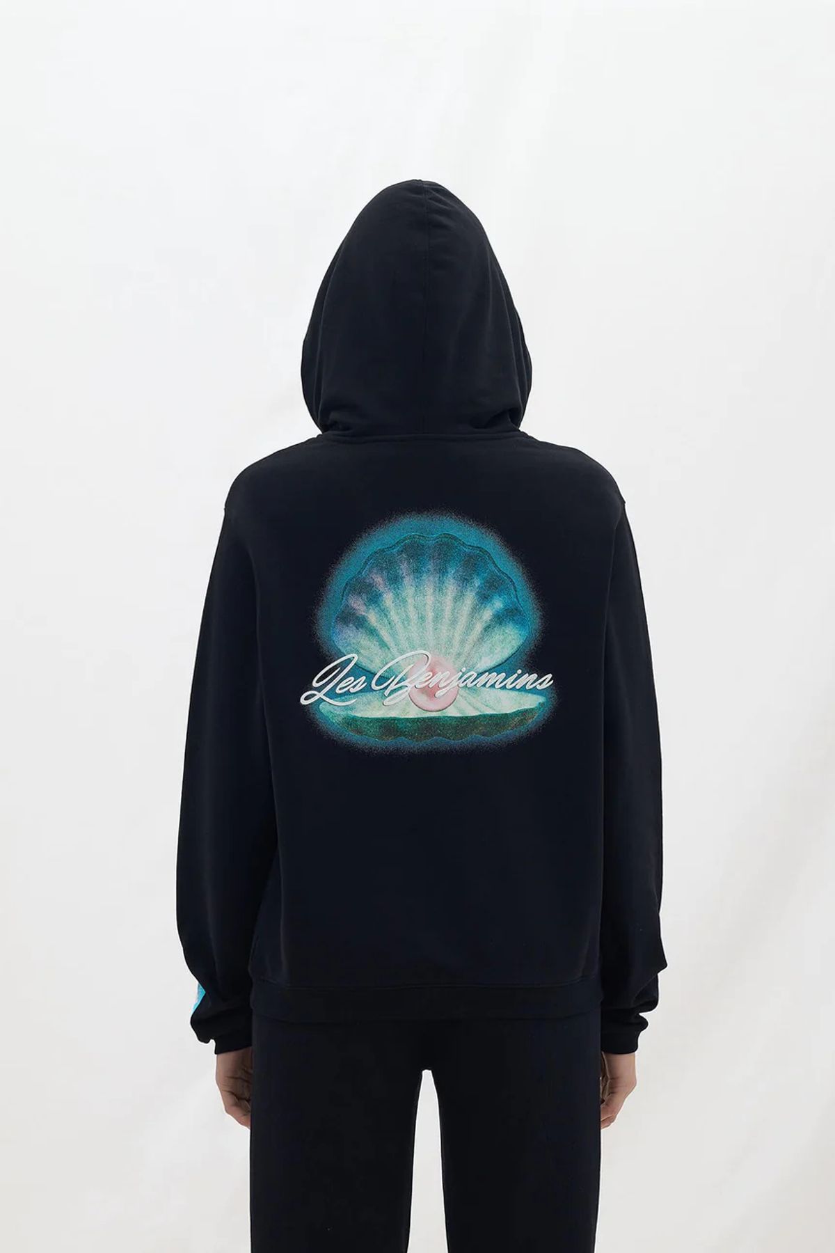 레 벤자민(LES BENJAMINS) (W) 레귤러 후디 005 블랙 REGULAR HOODIE 005 BLACK