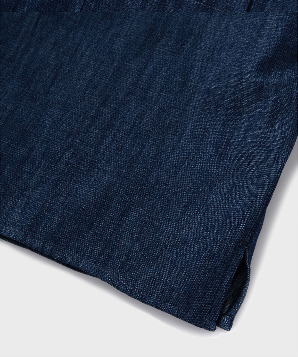 넌블랭크(NONBLANK) 래글런 데님 하프 슬리브 셔츠Ⅱ_INDIGO